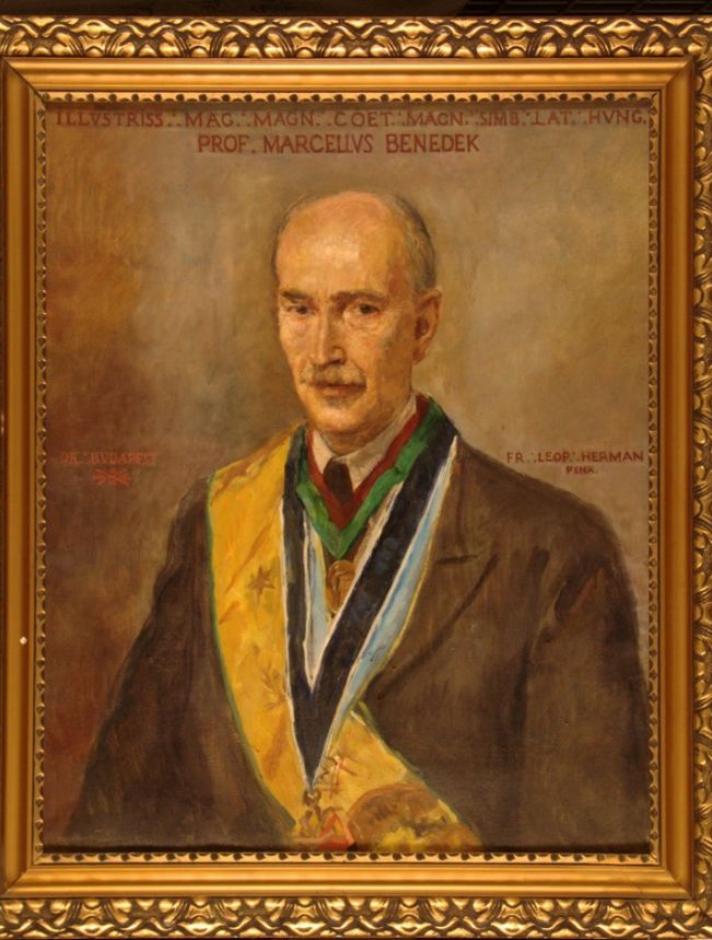 Herman Lipót festménye: Benedek Marcell Nagymester