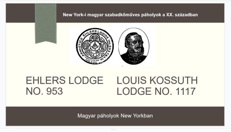 Magyar Páholyok NY-ban
